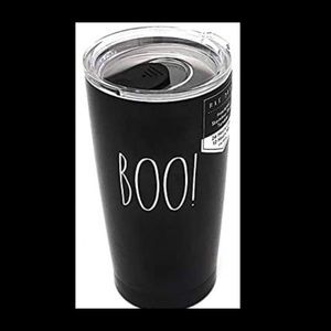Rae Dunn by Magenta, BOO! Brand New tumbler, 17oz, black, with white lettering